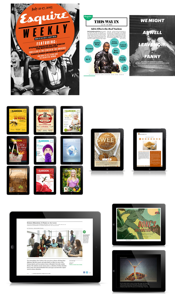 Best Practice design examples created with the Adobe DPS. Some of them have enrichments on top of the design.